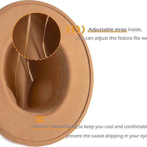 Women Wide Brim Fedora Floppy Hat main image 4